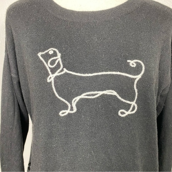 LOFT Daschund embroidered Crew neck sweater - Picture 3 of 6